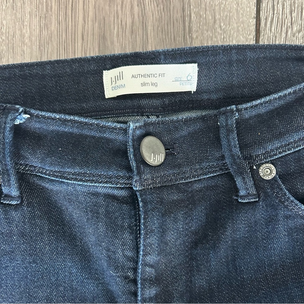 J. Jill Dark denim  Blue Ankle Jeans - Picture 4 of 10